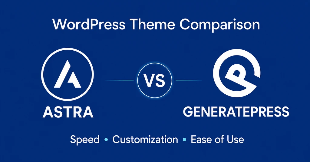 Astra vs GeneratePress WordPress theme comparison for speed and performance