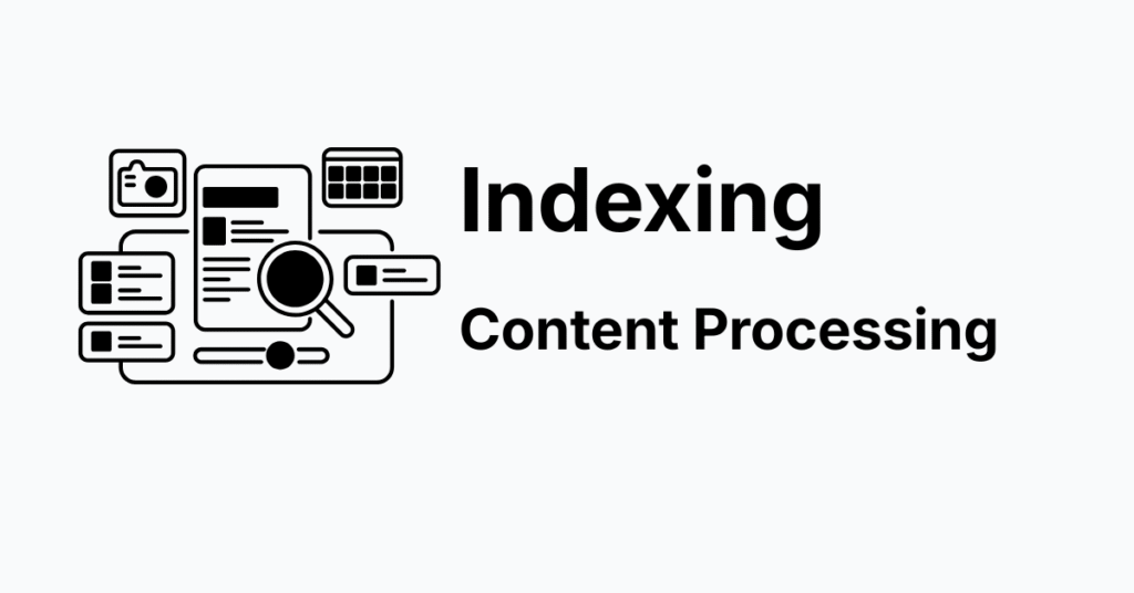 google indexing process storing website content in search database