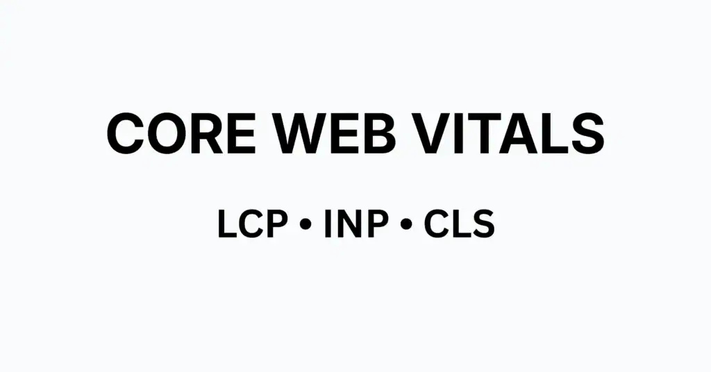 Core Web Vitals metrics LCP INP CLS explained for website performance