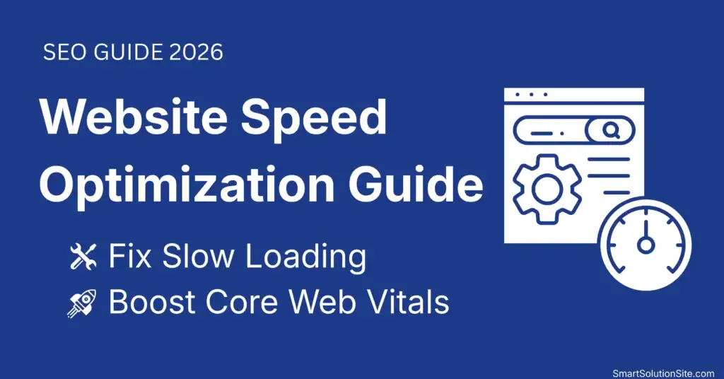 Website speed optimization guide showing Core Web Vitals and performance improvements