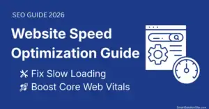Website speed optimization guide showing Core Web Vitals and performance improvements