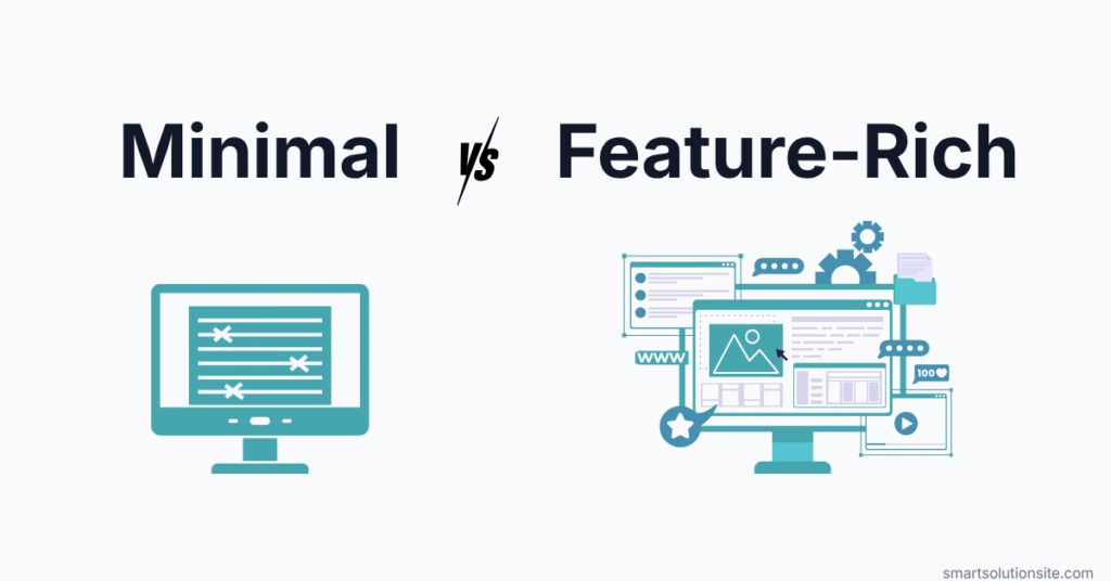 Diagram comparing different WordPress theme layouts for speed and functionality.
