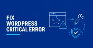 Illustration showing tools used to fix a WordPress critical error safely